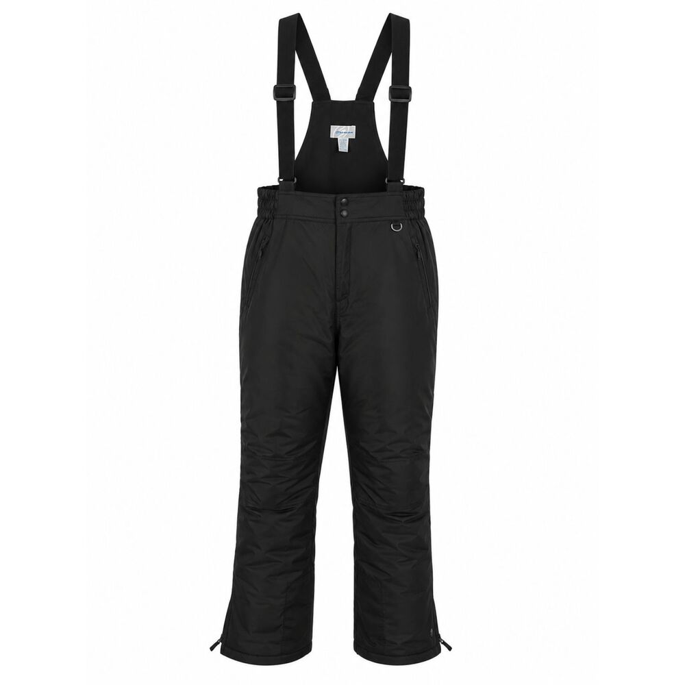 Slalom Black Insulated Snow Bib Overalls Ski Snow Pants XXL